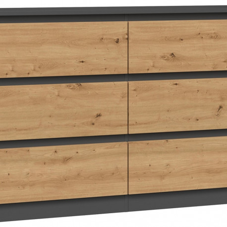 Topeshop M6 120 ANTRACYT/ART chest of drawers