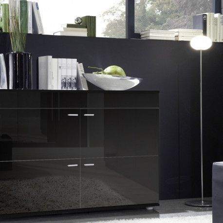 Cama sideboard LOGO II NIGHT 120/42/78 black/black gloss