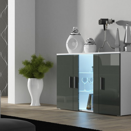 Cama sideboard 120 cm SOHO S7 white/grey gloss