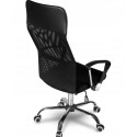 Topeshop KRZESŁO NEMO must kontori/arvutitool polsterdatud iste võrk-seljatugi