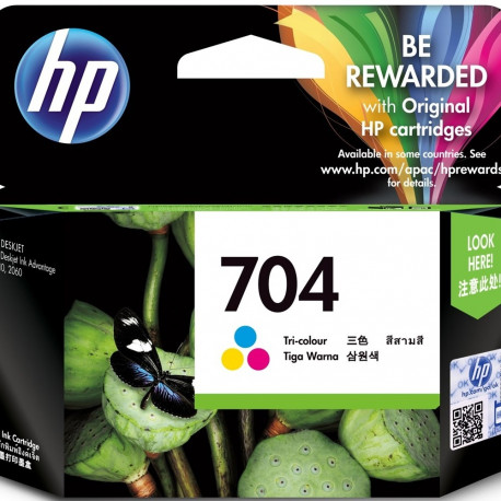 HP 704 Tri-color Original Ink Advantage Cartridge ink cartridge 1 pc(s) Cyan, Magenta, Yellow