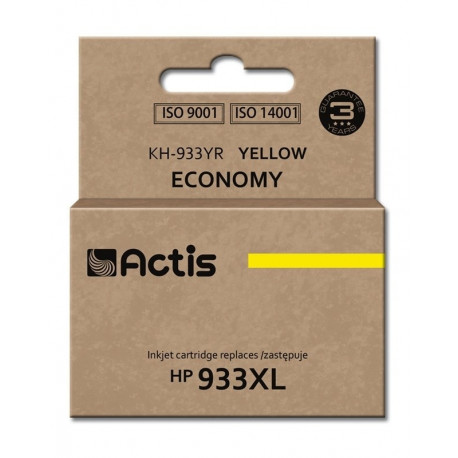 Actis KH-933YR tindikassett (asendus HP 933XL CN056AE; standard; 13 ml; kollane)