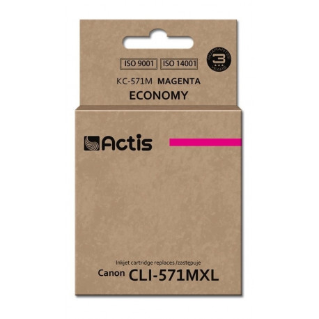 Actis KC-571M Ink (replacement for Canon CLI-571M; Standard; 12 ml; magenta)