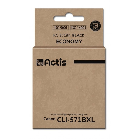 Actis KC-571BK tindikassett (asendus Canon CLI-571BK; standard; 12 ml; must)