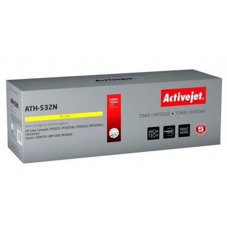 Activejet toonerkassett ATH-532N asendaja HP 304A CC532A Canon CRG-718Y Supreme 2900 lehekülge, koll