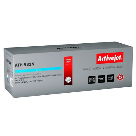 Activejet ATH-531N Toner (replacement for HP 304A CC531A, Canon CRG-718C; Supreme; 2900 pages; cyan)