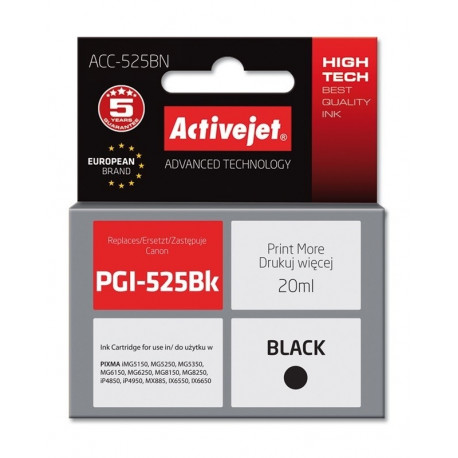 Activejet ACC-525BN Ink (replacement for Canon PGI-525PGBK; Supreme; 20 ml; black)