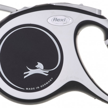 Flexi New Comfort M Tape 5 m Black Dog Retractable lead