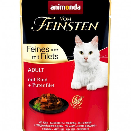 ANIMONDA vom Feinsten Beef, turkey fillet - wet cat food - 85 g