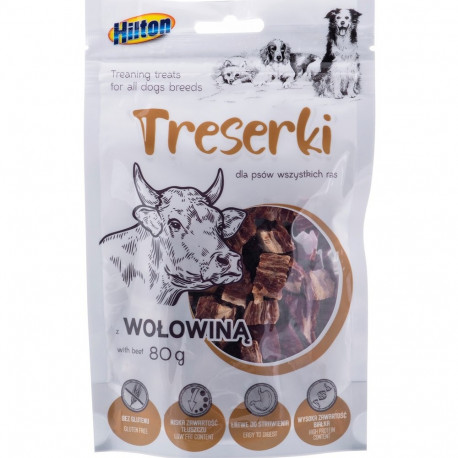 HILTON Treaning treats Beef - Dog treat - 80g