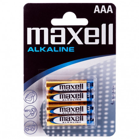 Maxell Battery Alkaline LR-03 AAA 4-Pack Single-use battery