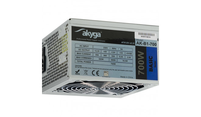 Akyga AK-B1-700 toiteplokk 700 W 20+4 pin ATX ATX hall