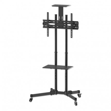 Manhattan TV & Monitor Mount, Trolley Stand, 1 screen, Screen Sizes: 37-65", Black, VESA 200x200 to 