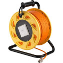 Goobay Portable RJ45 Network Cable Reel Extension, orange, 90m