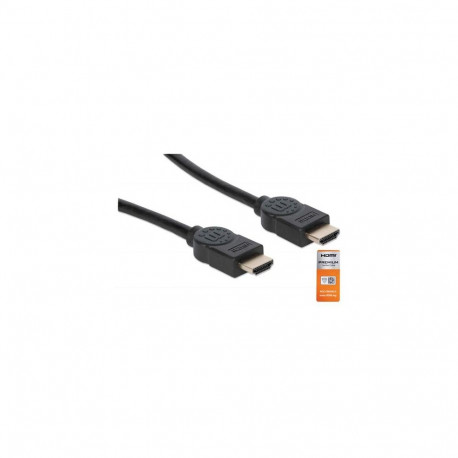 Manhattan HDMI 4K@60Hz Cable with Ethernet, 1.8m, Certified, Suitable for ALL 4K &amp; 1080p/HD 