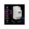 Electronic timer switch for DIN rail with batte