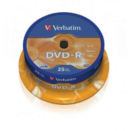 Verbatim DVD-R discs 16x 4.7GB 25P CB (43522)