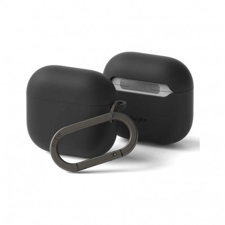Airpods 4 laadimiskarbiümbris Ringke Silikoon, must