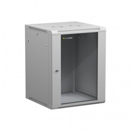 NETRACK 019-150-66-021 Netrack sein-/riputatav kapp 19, 15U/600 mm, klaasuks, hall, eemaldatavad kül