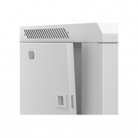 NETRACK 019-180-66-021 Netrack wall/hanging cabinet 19,18U/600 mm,glass door,grey,remov. side pan.