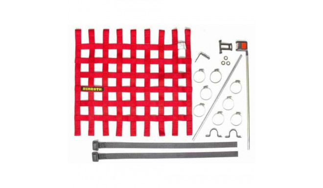 Window Net SCHROTH RACING Punane