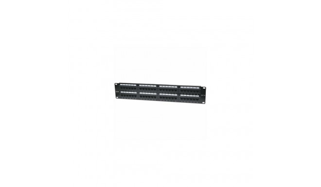 Intellinet Patch Panel, Cat6, UTP, 48-Port, 2U, Black