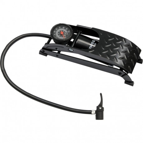 Yato YT-7349 foot pump with gauge, 0-0.7 MPa, 600 mm hose, 3 mm steel, 2 adapters