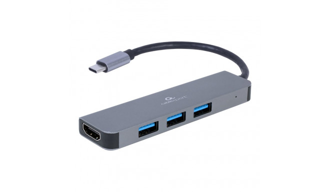 Cablexpert USB Type-C 2-ühes mitme pordiga adapter (jaotur + HDMI) A-CM-COMBO2-01 USB Type-C