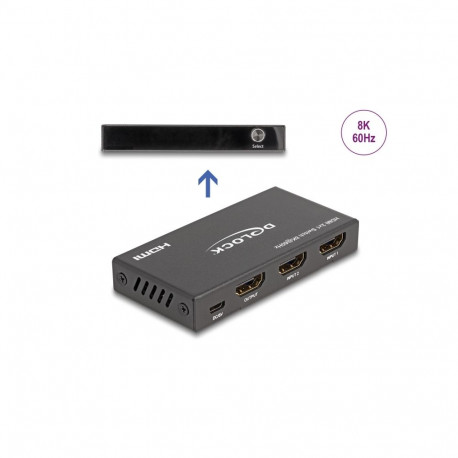Delock HDMI Switch 2 x HDMI in to 1 x HDMI out 8K 60 Hz