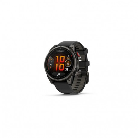 fenix 8 Pro - 47 mm  AMOLED  Sapphire  Carbon grey DLC titanium with Black/pebble grey silicone band