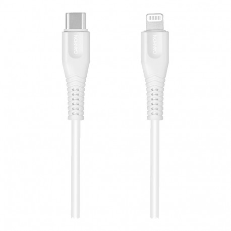 CANYON cable MFI-4 Type-C to Lightning 1.2m White
