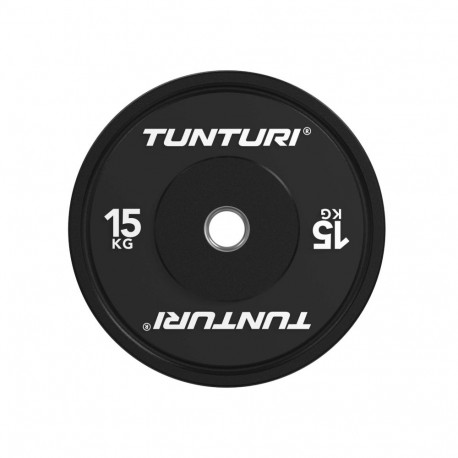 Raskusketas TUNTURI Platinum Bumper Plate, must, 50mm, 15 kg