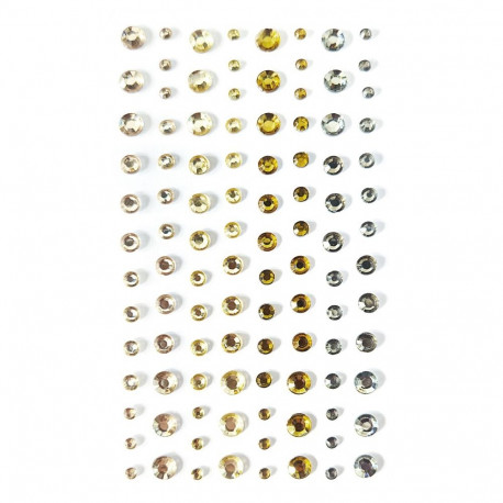 Kristallkleebis 3-6mm, 104tk/pk, kuld-hõbe