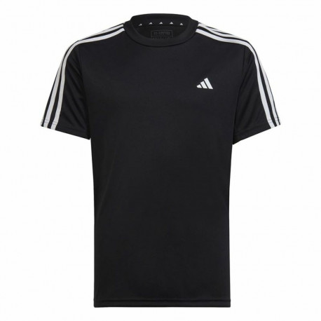 Children’s Short Sleeve T-Shirt Adidas Essentials 3S Black