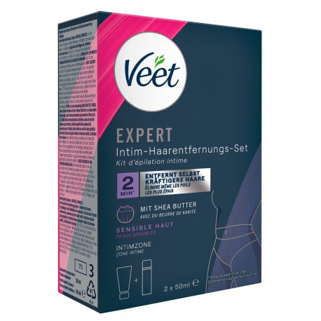 Veet intiimpiirkonna karvaeemalduskomplekt karvaeemalduskreem ja vaht 2x50ml