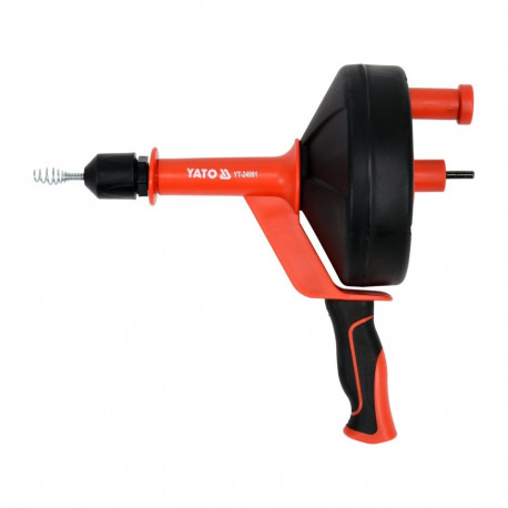 Yato Drain Auger YT-24991, 7.6m, 6x1.3mm, spring steel, galvanized, PP handle, drill