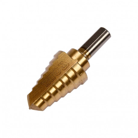 Yato YT-44743 Step drill, 14-26mm, 7 steps, HSS 4241, TiN coated, 70mm, 40mm working length, 4mm cut