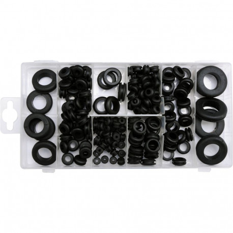 Yato Rubber Ring Grommets YT-06878, 180pcs, rubber grommets 6.3x3x8 mm x40, 7.9x5x10 mm x40, 9.5x6x1