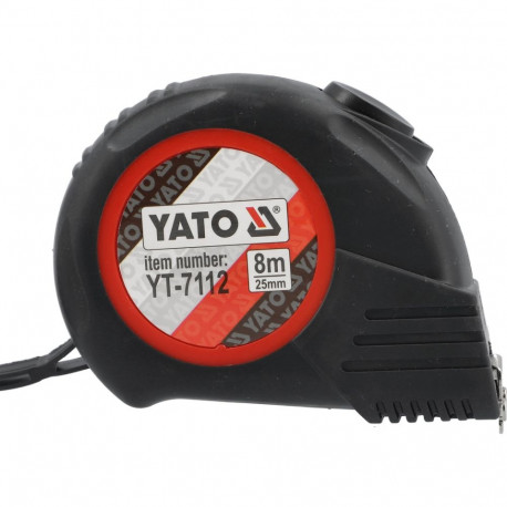 Yato YT-7112 Tape Measure, 8m, 25mm, steel, ABS, rubber, magnetic, Class II