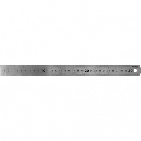 Yato YT-70721 steel ruler, 300mm, 25mm, 1mm, Class II, stainless steel, polished