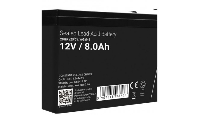 Battery AGM VRLA 12V 8Ah