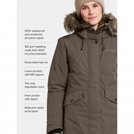 Parka Didriksons Erika 3 Womens pruun (Mocha Brown) - 36