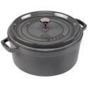 Staub ümmargune cocotte, 26cm malmist, grafiithall