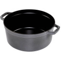Staub ümmargune cocotte, 26cm malmist, grafiithall
