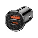 Universaalne auto kiirlaadija USB 4.0 QC 4.0 ja USB-C PD 3.0 SCP, must