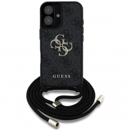 Guess GUESS case for IPHONE 16 GUHCP16SP4GMGCRK (CBDY PU 4G Big Logo W/Cord Strap) black