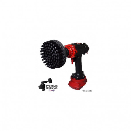 Premium Drill Brush For Professional Cleaning - Ultra Stiff, Black, 13 cm