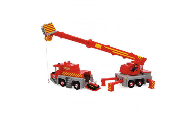 Simba Fireman Sam 2-in-1 rescue crane, toy vehicle (red/yellow)