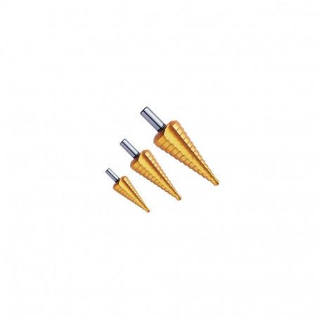 Daudzpakāpju urbju komplekts metālam HSS tytan (3gab.)