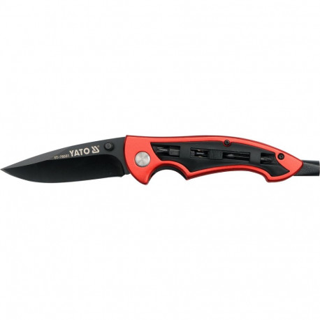 Yato Folding Knife YT-76031, 210mm, 130mm, 80mm, 420 stainless steel, 58 HRC, 9 pcs, with bits